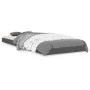 Gray pine solid wood bed frame 75x190 cm by vidaXL, Beds and slatted bases - Ref: Foro24-823486, Price: 88,85 €, Discount: %
