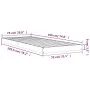 Gray pine solid wood bed frame 75x190 cm by vidaXL, Beds and slatted bases - Ref: Foro24-823486, Price: 88,85 €, Discount: %