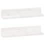 Estantes de pared 2 uds madera maciza de pino blanco 50x11x9 cm en Estanterías | Comprar online en Foru.es