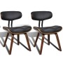 Sillas de comedor 2 unidades madera curvada y cuero sintético de vidaXL, Sillas de comedor - Ref: Foro24-241054, Precio: 283,...