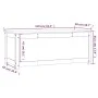 Caja de almacenamiento madera maciza de pino 110x50x45,5 cm de vidaXL, Armarios y almacenamiento - Ref: Foro24-823539, Precio...
