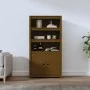 Aparador alto madera maciza de pino marrón miel 80x35x154 cm de vidaXL, Aparadores - Ref: Foro24-823522, Precio: 135,35 €, De...