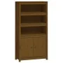 Aparador alto madera maciza de pino marrón miel 80x35x154 cm de vidaXL, Aparadores - Ref: Foro24-823522, Precio: 135,35 €, De...