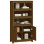 Aparador alto madera maciza de pino marrón miel 80x35x154 cm de vidaXL, Aparadores - Ref: Foro24-823522, Precio: 135,35 €, De...