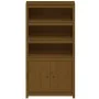 Aparador alto madera maciza de pino marrón miel 80x35x154 cm de vidaXL, Aparadores - Ref: Foro24-823522, Precio: 135,35 €, De...