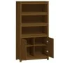 Aparador alto madera maciza de pino marrón miel 80x35x154 cm de vidaXL, Aparadores - Ref: Foro24-823522, Precio: 135,35 €, De...