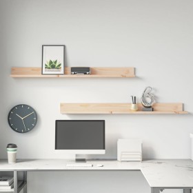 Estantes de pared 2 uds madera maciza de pino 110x11x9 cm en Estanterías | Comprar online en Foru.es