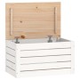 Caja de almacenaje madera maciza de pino blanco 59,5x36,5x33 cm en Armarios y almacenamiento | Comprar online en Foru.es