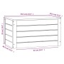 Caja de almacenaje madera maciza de pino blanco 59,5x36,5x33 cm en Armarios y almacenamiento | Comprar online en Foru.es