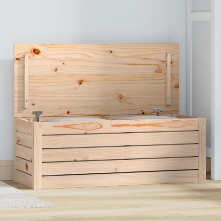 Caja de almacenaje madera maciza de pino 89x36,5x33 cm en Armarios y almacenamiento | Comprar online en Foru.es