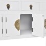 Aparador de estilo chino de madera maciza blanco de vidaXL, Aparadores - Ref: Foro24-242647, Precio: 191,05 €, Descuento: %