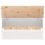 Caja de almacenaje madera maciza de pino blanco 89x36,5x33 cm en Armarios y almacenamiento | Comprar online en Foru.es