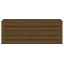 Caja almacenaje madera maciza pino marrón miel 89x36,5x33 cm en Armarios y almacenamiento | Comprar online en Foru.es