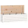 Caja de almacenaje madera maciza de pino blanco 109x36,5x33 cm en Armarios y almacenamiento | Comprar online en Foru.es