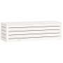 Caja de almacenaje madera maciza de pino blanco 109x36,5x33 cm en Armarios y almacenamiento | Comprar online en Foru.es