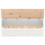 Caja de almacenaje madera maciza de pino blanco 109x36,5x33 cm en Armarios y almacenamiento | Comprar online en Foru.es