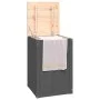 Baúl para la colada madera maciza de pino gris 44x44x66 cm de vidaXL, Cestas para ropa - Ref: Foro24-823566, Precio: 65,76 €,...