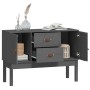 Aparador madera maciza de pino gris 110x40x78 cm de vidaXL, Aparadores - Ref: Foro24-823526, Precio: 106,64 €, Descuento: %