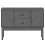 Aparador madera maciza de pino gris 110x40x78 cm de vidaXL, Aparadores - Ref: Foro24-823526, Precio: 106,64 €, Descuento: %