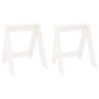 Taburetes 2 unidades madera maciza de pino blanco 40x40x45 cm en Taburetes y sillas plegables | Comprar online en Foru.es