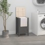 Baúl para la colada madera maciza de pino gris 44x44x76 cm de vidaXL, Cestas para ropa - Ref: Foro24-823576, Precio: 65,62 €,...