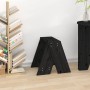 Taburetes 2 unidades madera maciza de pino negro 40x40x45 cm en Taburetes y sillas plegables | Comprar online en Foru.es