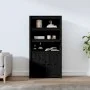 Aparador alto madera maciza de pino negro 80x35x154 cm de vidaXL, Aparadores - Ref: Foro24-823523, Precio: 139,45 €, Descuent...