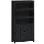 Aparador alto madera maciza de pino negro 80x35x154 cm de vidaXL, Aparadores - Ref: Foro24-823523, Precio: 139,45 €, Descuent...