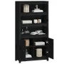 Aparador alto madera maciza de pino negro 80x35x154 cm de vidaXL, Aparadores - Ref: Foro24-823523, Precio: 139,45 €, Descuent...