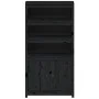 Aparador alto madera maciza de pino negro 80x35x154 cm de vidaXL, Aparadores - Ref: Foro24-823523, Precio: 139,45 €, Descuent...