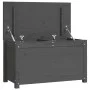 Caja de almacenaje madera maciza de pino gris 80x40x45,5 cm de vidaXL, Armarios y almacenamiento - Ref: Foro24-823536, Precio...