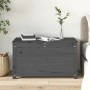 Caja de almacenaje madera maciza de pino gris 80x40x45,5 cm de vidaXL, Armarios y almacenamiento - Ref: Foro24-823536, Precio...