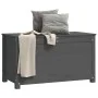 Caja de almacenaje madera maciza de pino gris 80x40x45,5 cm de vidaXL, Armarios y almacenamiento - Ref: Foro24-823536, Precio...