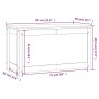 Caja de almacenaje madera maciza de pino gris 80x40x45,5 cm de vidaXL, Armarios y almacenamiento - Ref: Foro24-823536, Precio...