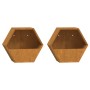 Jardineras de pared 2 uds acero corten oxidado 30x10x25 cm en Macetas y jardineras | Comprar online en Foru.es
