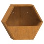Jardineras de pared 2 uds acero corten oxidado 30x10x25 cm en Macetas y jardineras | Comprar online en Foru.es