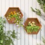 Jardineras de pared 2 uds acero corten oxidado 46x10x40 cm en Macetas y jardineras | Comprar online en Foru.es
