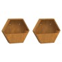 Jardineras de pared 2 uds acero corten oxidado 46x10x40 cm en Macetas y jardineras | Comprar online en Foru.es
