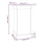 Soporte para plantas madera maciza pino marrón miel 40x40x60 cm de vidaXL, Soportes para macetas - Ref: Foro24-823632, Precio...