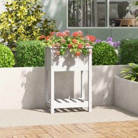Jardinera de madera maciza de pino blanco 54x34,5x81 cm en Macetas y jardineras | Comprar online en Foru.es