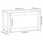 Caja de almacenamiento madera maciza de pino 80x40x45,5 cm de vidaXL, Armarios y almacenamiento - Ref: Foro24-823534, Precio:...