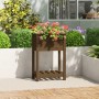 Jardinera de madera maciza de pino marrón 54x34,5x81 cm en Macetas y jardineras | Comprar online en Foru.es