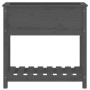 Jardinera con estante madera maciza pino gris 82,5x34,5x81 cm en Macetas y jardineras | Comprar online en Foru.es