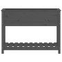 Jardinera con estante madera maciza pino gris 111,5x34,5x81 cm en Macetas y jardineras | Comprar online en Foru.es