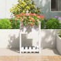 Jardinera con estante madera maciza de pino blanco 54x54x81 cm en Macetas y jardineras | Comprar online en Foru.es