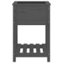 Jardinera con estante madera maciza de pino gris 54x34,5x81 cm en Macetas y jardineras | Comprar online en Foru.es