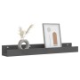Estantes de pared 2 uds madera maciza de pino gris 80x12x9 cm de vidaXL, Estantes y estanterías - Ref: Foro24-823591, Precio:...