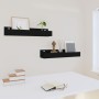 Estantes de pared 2 uds madera maciza de pino negro 50x12x9 cm de vidaXL, Estantes y estanterías - Ref: Foro24-823588, Precio...