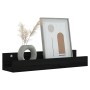 Estantes de pared 2 uds madera maciza de pino negro 50x12x9 cm de vidaXL, Estantes y estanterías - Ref: Foro24-823588, Precio...