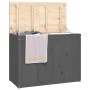 Baúl para la colada madera maciza de pino gris 88,5x44x66 cm de vidaXL, Cestas para ropa - Ref: Foro24-823571, Precio: 127,91...